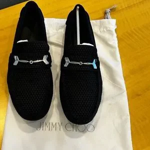 Jimmy Choo | Shoes | Jimmy Choo Navy Suede Brewer Loafers  display picture 1